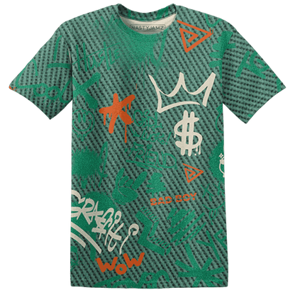 Nina CN Abney 3s T Shirt Match Graffiti King 3D All-Over Print Doodle Style - NastyJamz