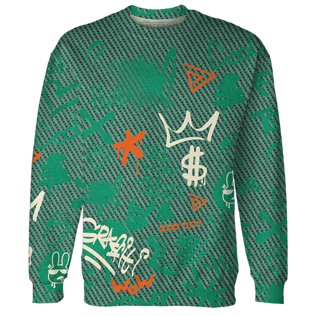 Nina CN Abney 3s Sweatshirt Match Graffiti King 3D All-Over Print Doodle Style - NastyJamz