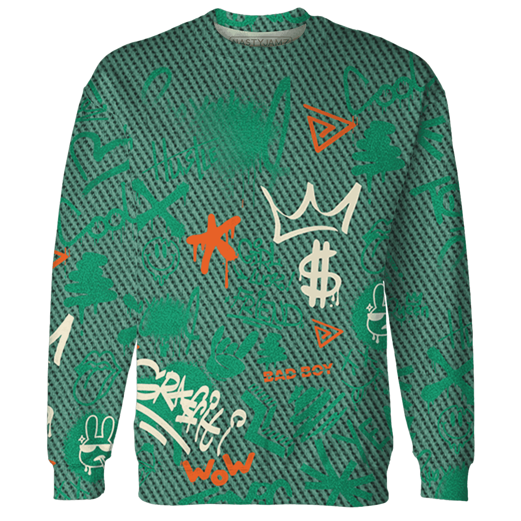 Nina CN Abney 3s Sweatshirt Match Graffiti King 3D All-Over Print Doodle Style - NastyJamz