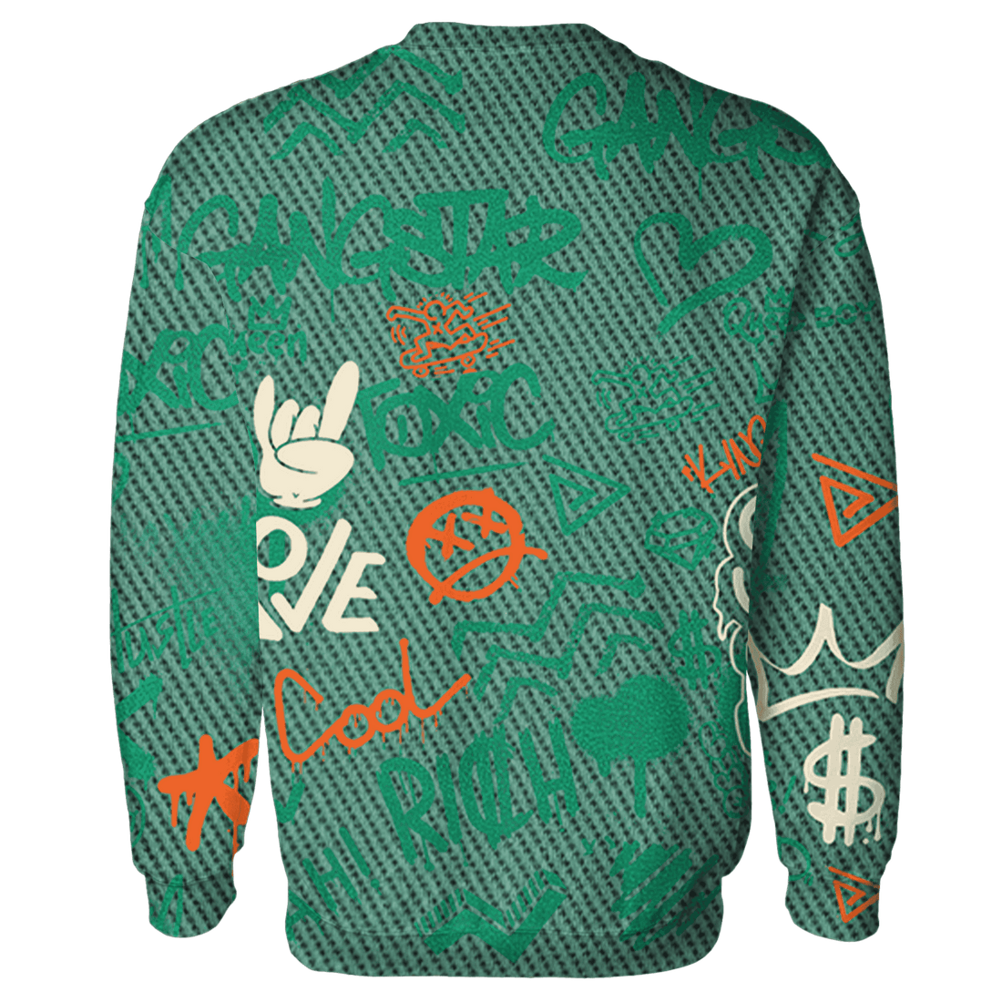 Nina CN Abney 3s Sweatshirt Match Graffiti King 3D All-Over Print Doodle Style - NastyJamz