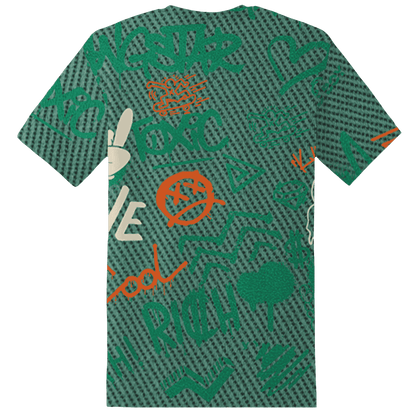 Nina CN Abney 3s T Shirt Match Graffiti King 3D All-Over Print Doodle Style - NastyJamz