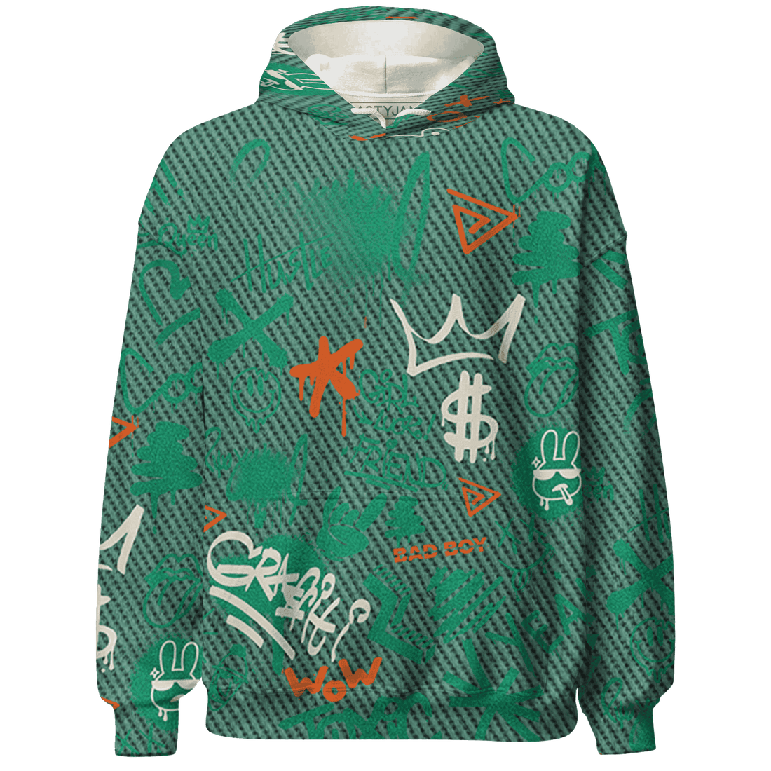 Nina CN Abney 3s Hoodie Match Graffiti King 3D All-Over Print Doodle Style - NastyJamz