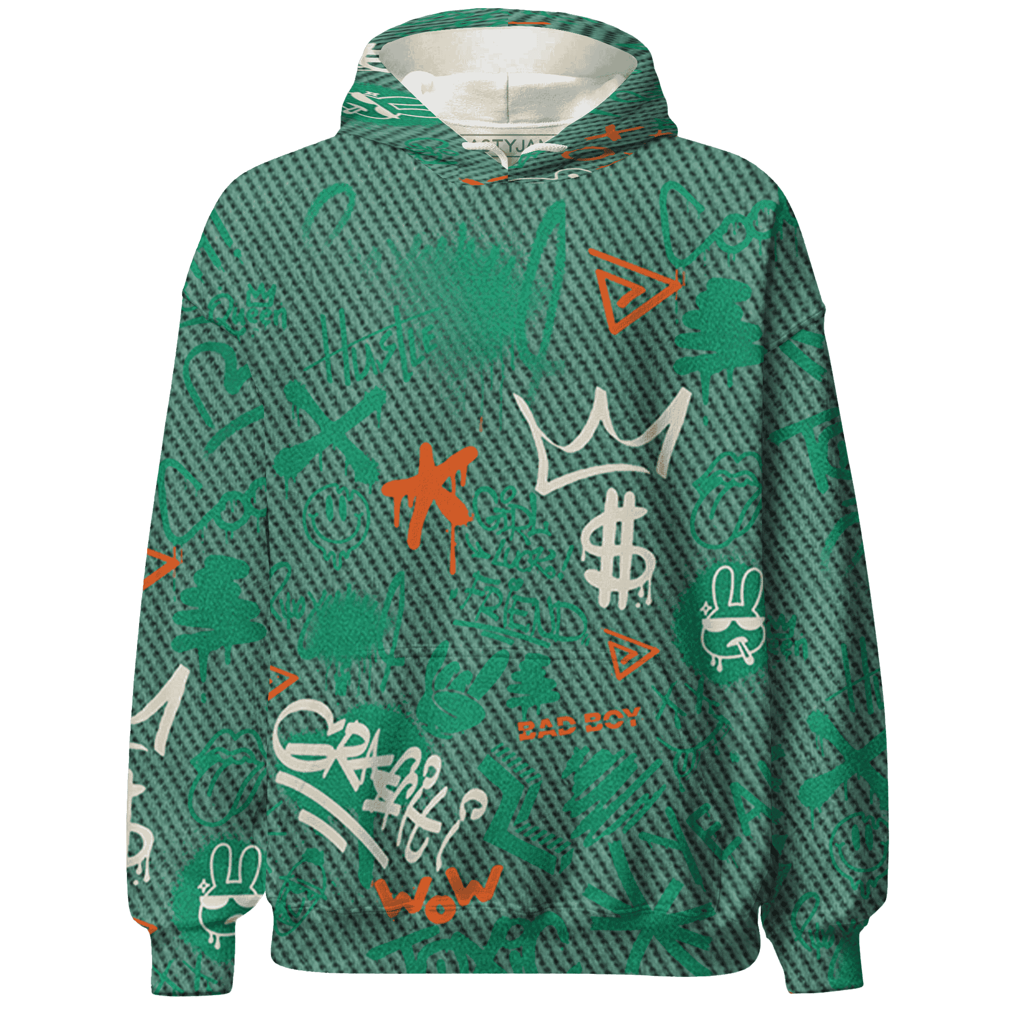 Nina CN Abney 3s Hoodie Match Graffiti King 3D All-Over Print Doodle Style - NastyJamz