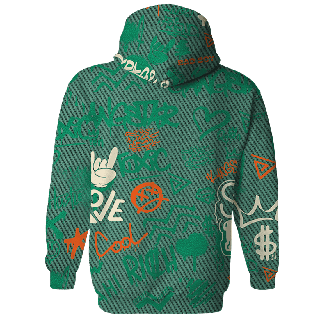 Nina CN Abney 3s Hoodie Match Graffiti King 3D All-Over Print Doodle Style - NastyJamz