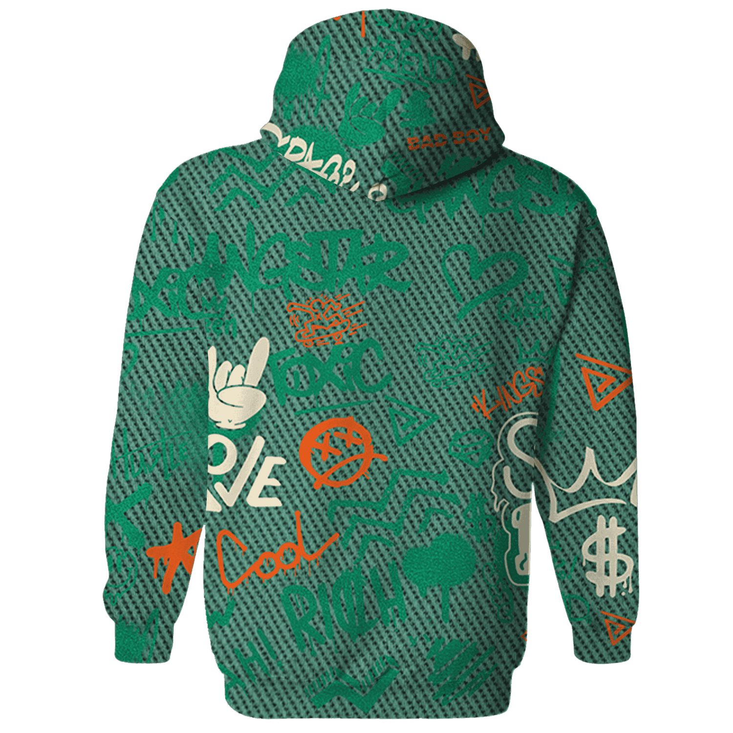 Nina CN Abney 3s Hoodie Match Graffiti King 3D All-Over Print Doodle Style - NastyJamz