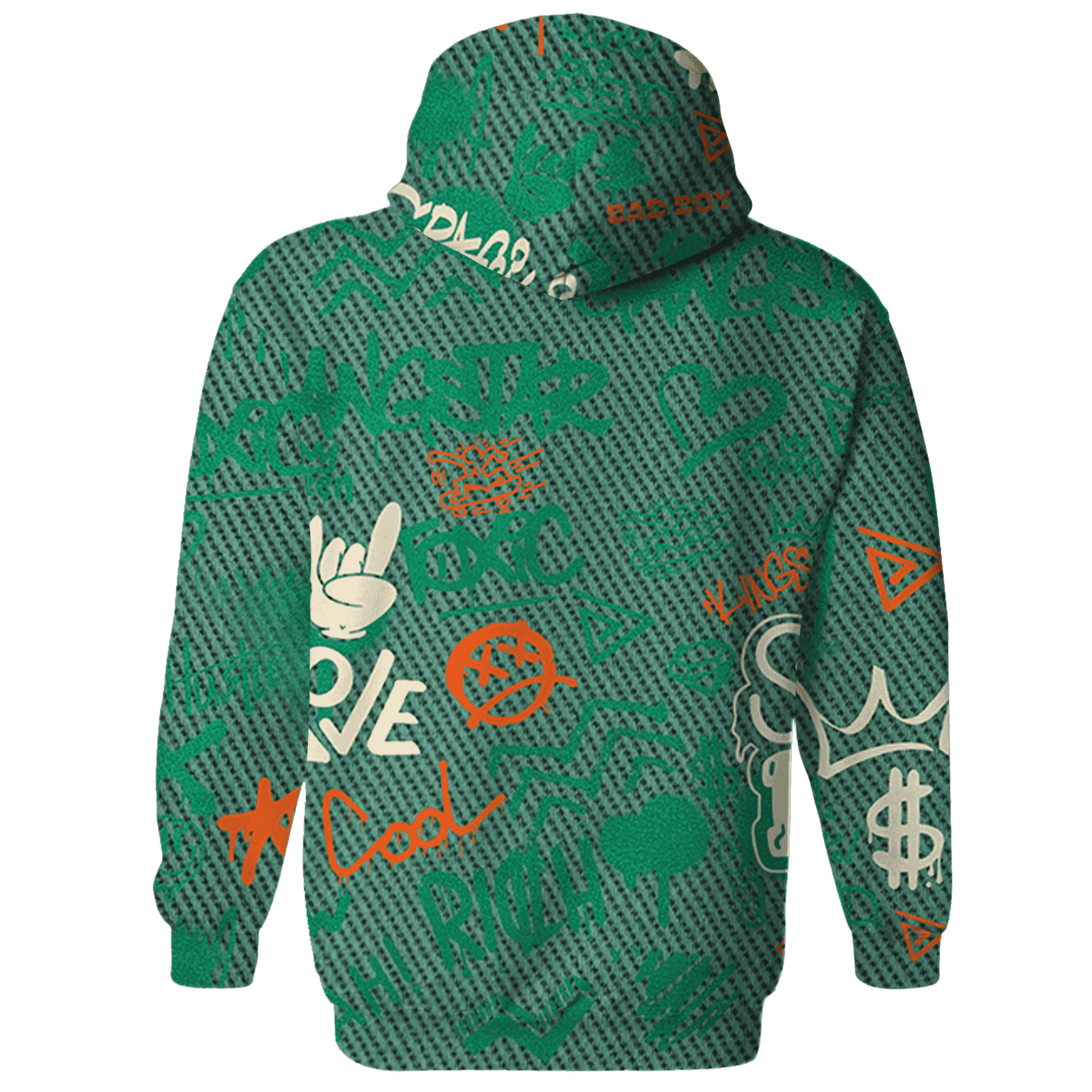Nina CN Abney 3s Hoodie Match Graffiti King 3D All-Over Print Doodle Style - NastyJamz