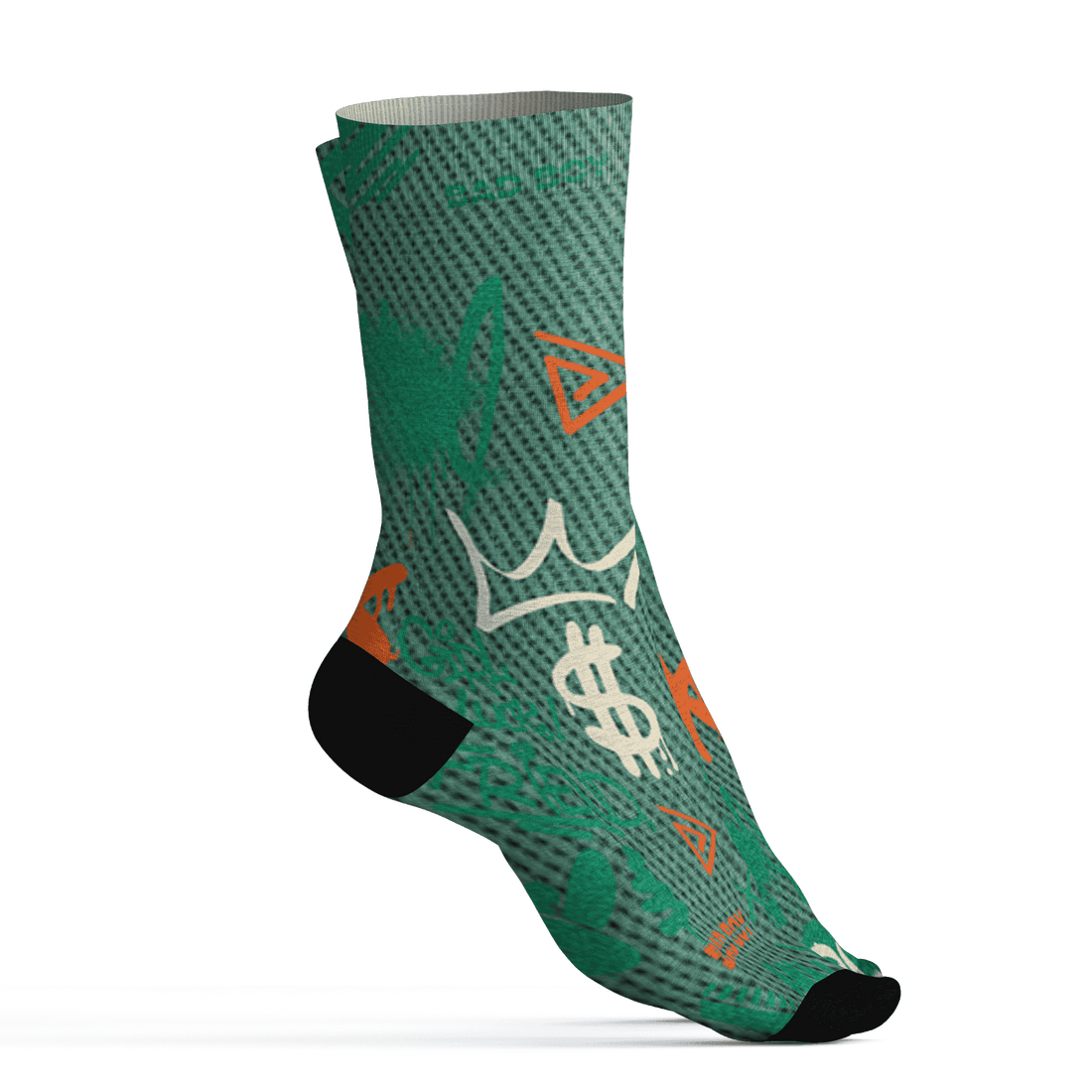 Nina CN Abney 3s Socks Match Graffiti King 3D All-Over Print Doodle Style - NastyJamz