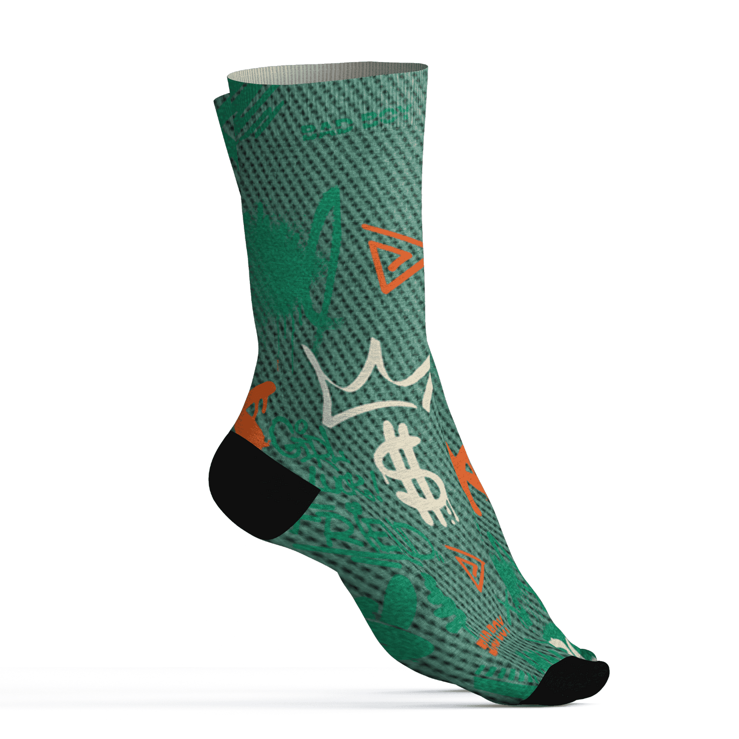 Nina CN Abney 3s Socks Match Graffiti King 3D All-Over Print Doodle Style - NastyJamz