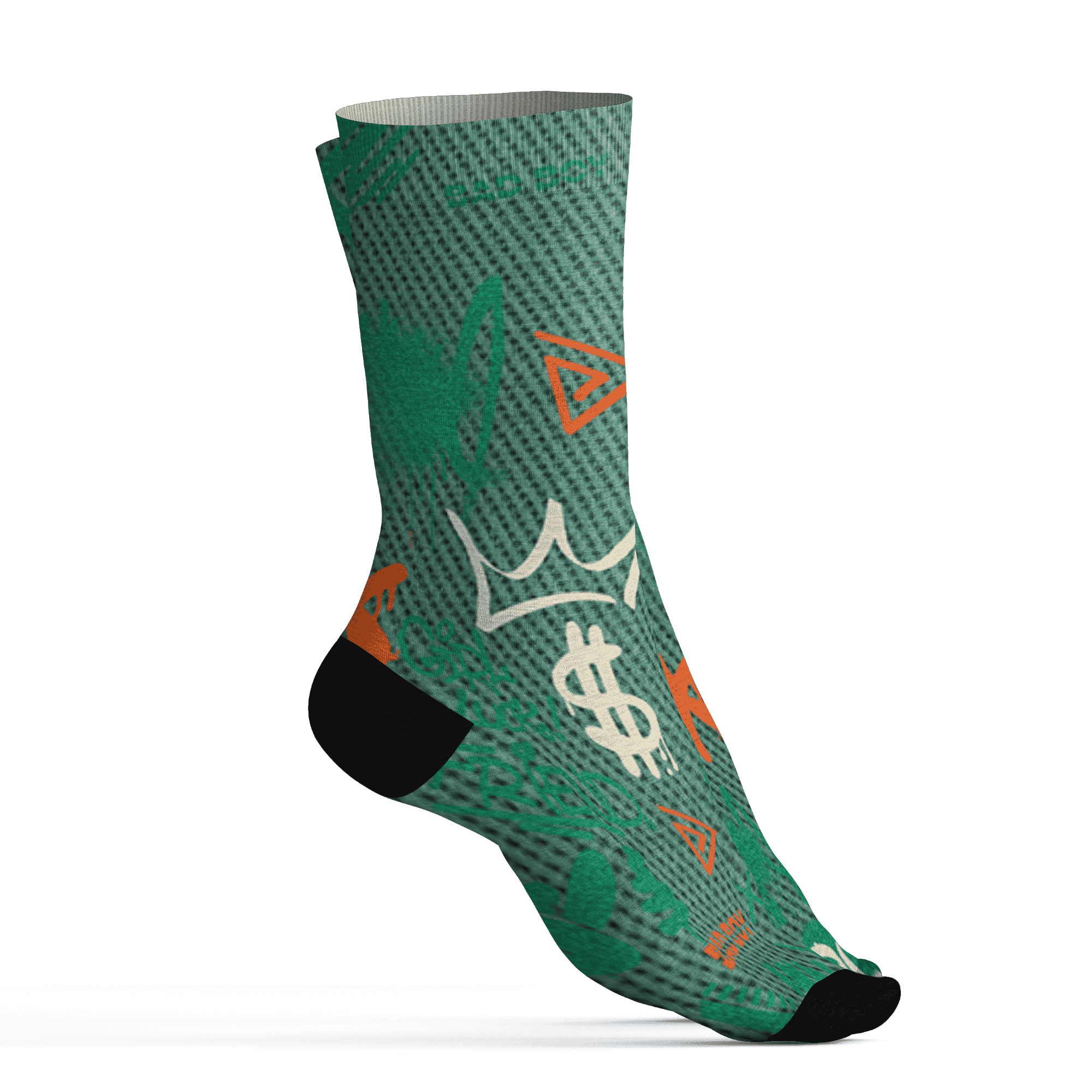 Nina CN Abney 3s Socks Match Graffiti King 3D All-Over Print Doodle Style - NastyJamz