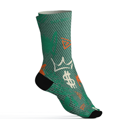 Nina CN Abney 3s Socks Match Graffiti King 3D All-Over Print Doodle Style - NastyJamz