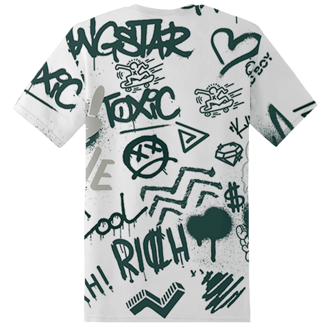 Oxidized-Green-4s-T-Shirt-Match-Graffiti-King-3D-Doodle-Style
