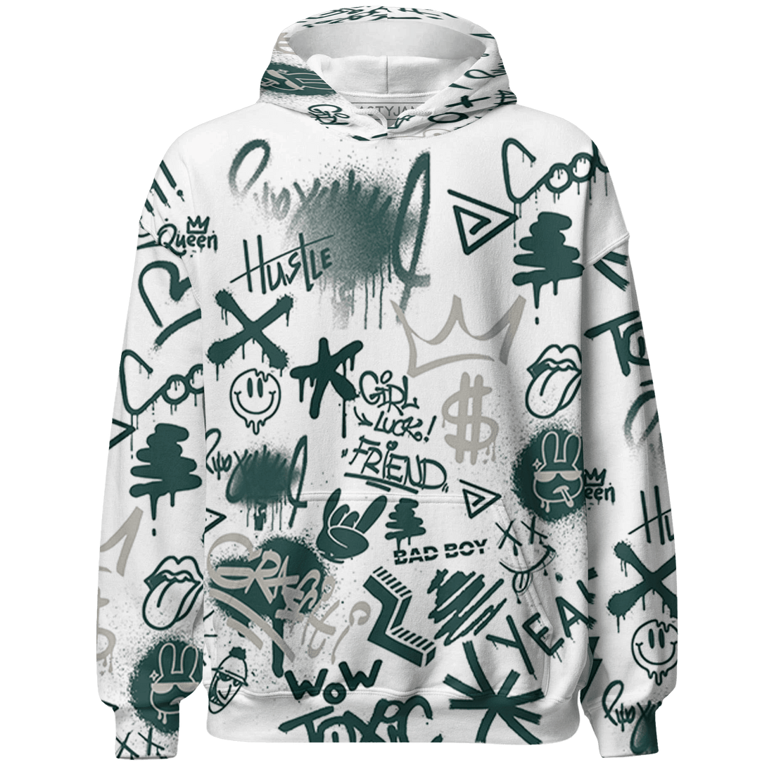 Oxidized Green 4s Sweatshirt Match Graffiti King 3D All-Over Print - NastyJamz