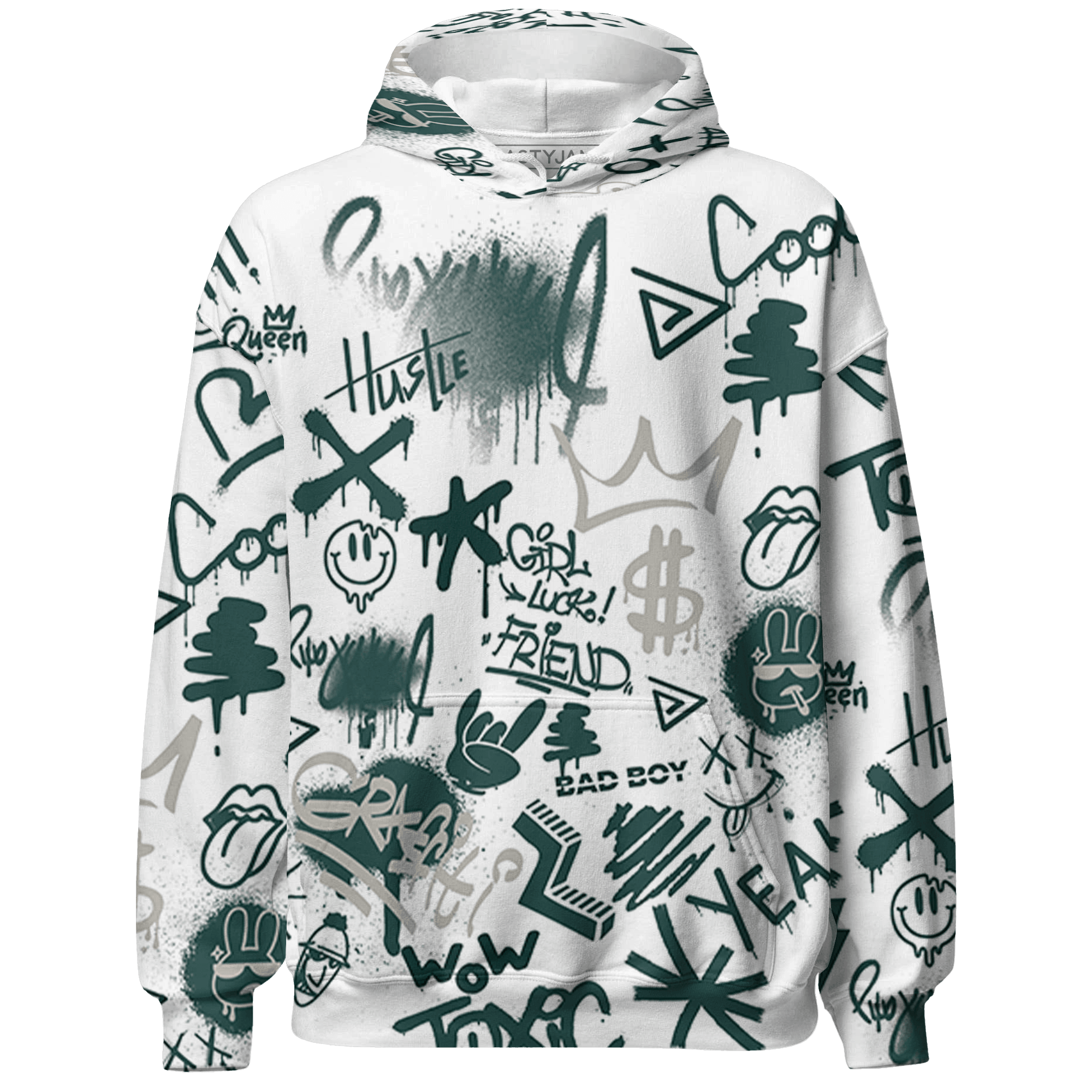 Oxidized Green 4s Sweatshirt Match Graffiti King 3D All-Over Print - NastyJamz
