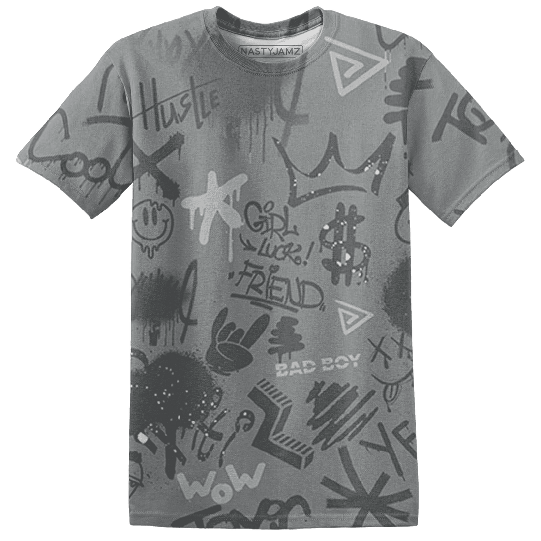 Paris Olympicsss 4s T Shirt Match Graffiti King 3D All-Over Print Doodle Style - NastyJamz