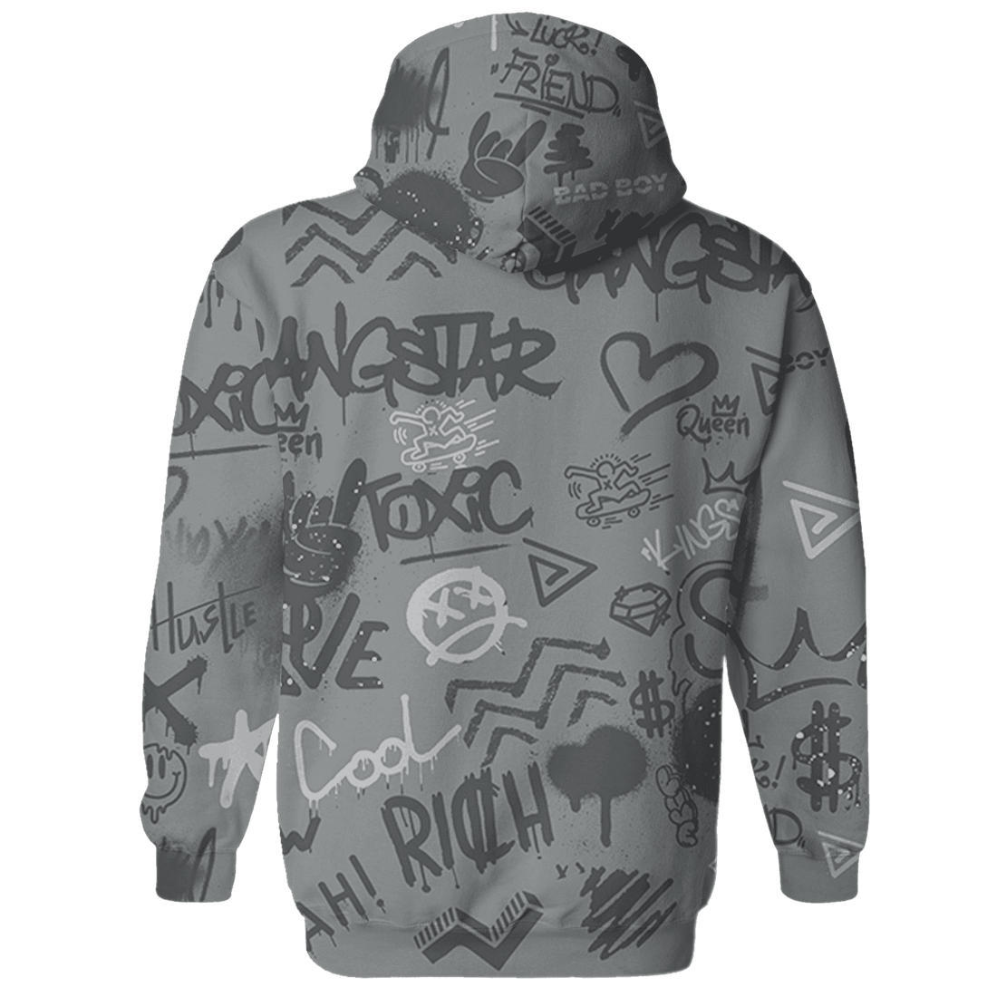 Paris Olympicsss 4s Hoodie Match Graffiti King 3D All-Over Print Doodle Style - NastyJamz