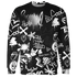 White-Thunder-4s-Sweatshirt-Match-Graffiti-King-3D-Doodle-Style