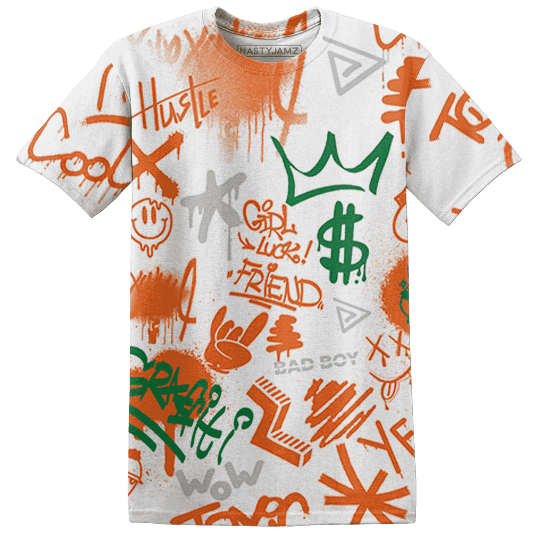 MAM Hurricanes 5s T Shirt Match Graffiti King 3D All-Over Print Doodle Style - NastyJamz