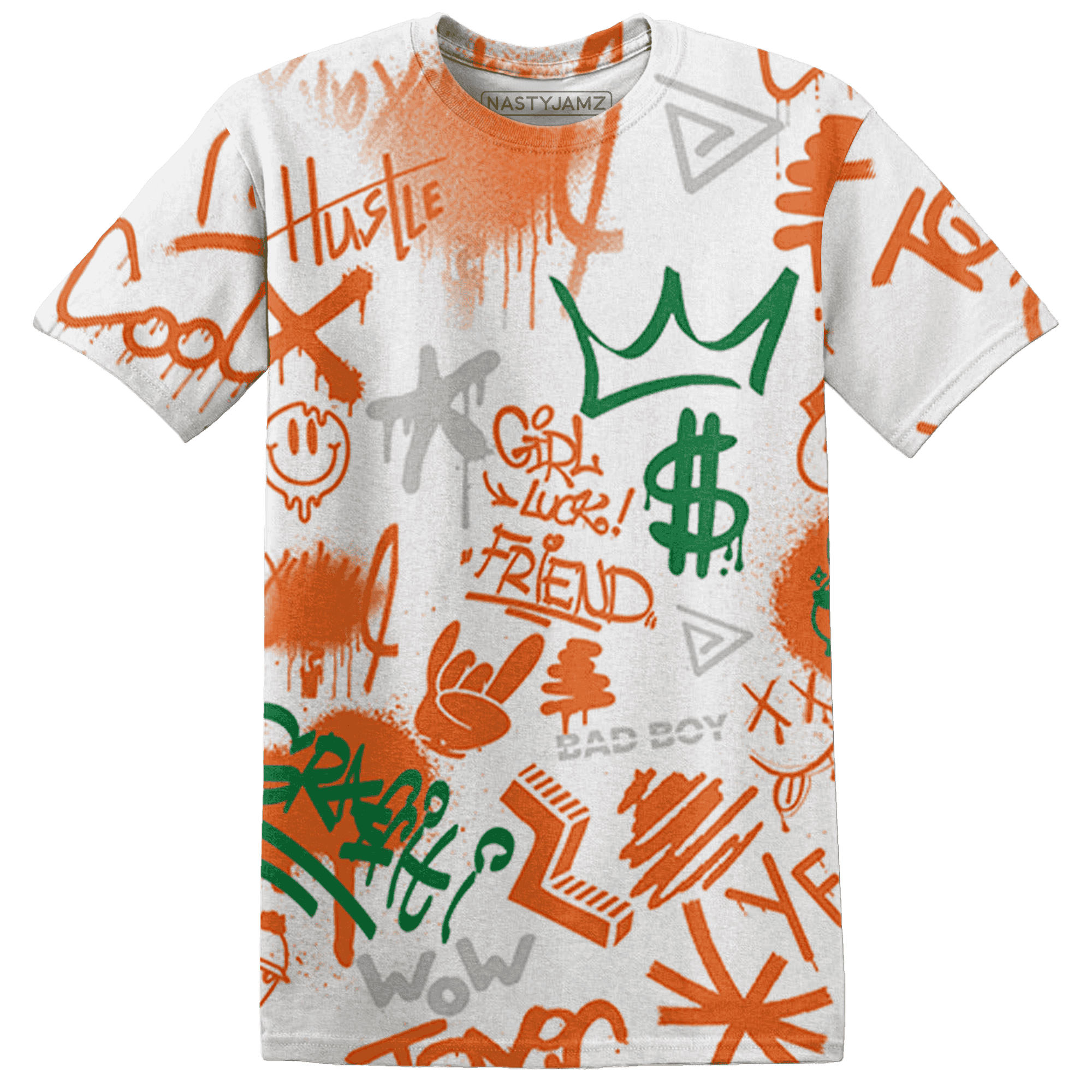 MAM Hurricanes 5s T Shirt Match Graffiti King 3D All-Over Print Doodle Style - NastyJamz