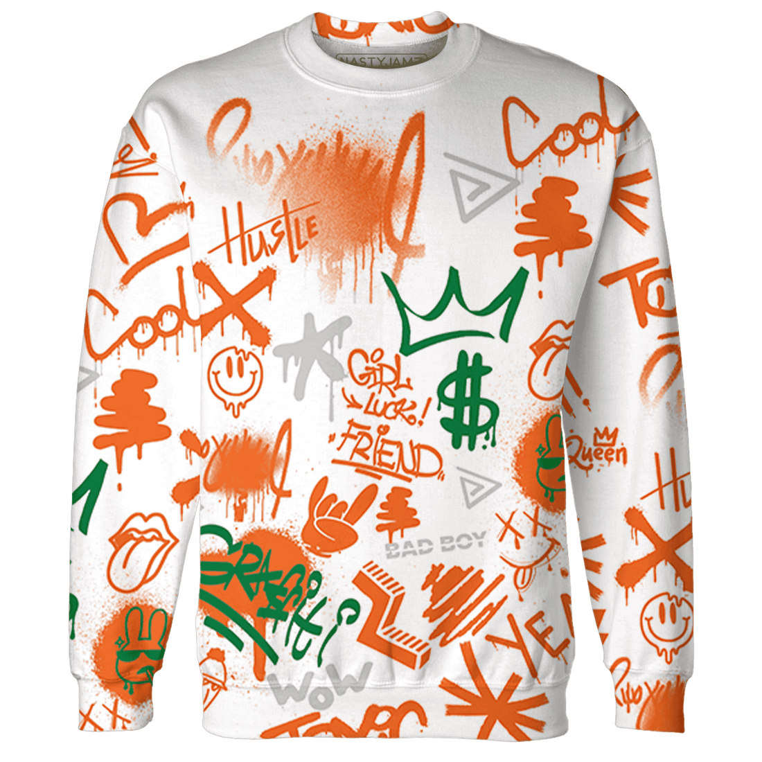 MAM Hurricanes 5s Sweatshirt Match Graffiti King 3D All-Over Print Doodle Style - NastyJamz