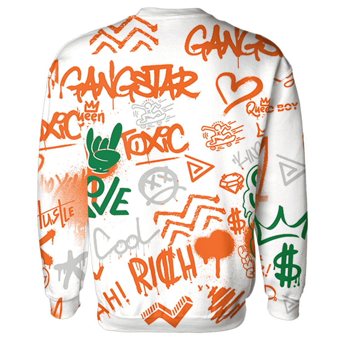 MAM Hurricanes 5s Sweatshirt Match Graffiti King 3D All-Over Print Doodle Style - NastyJamz