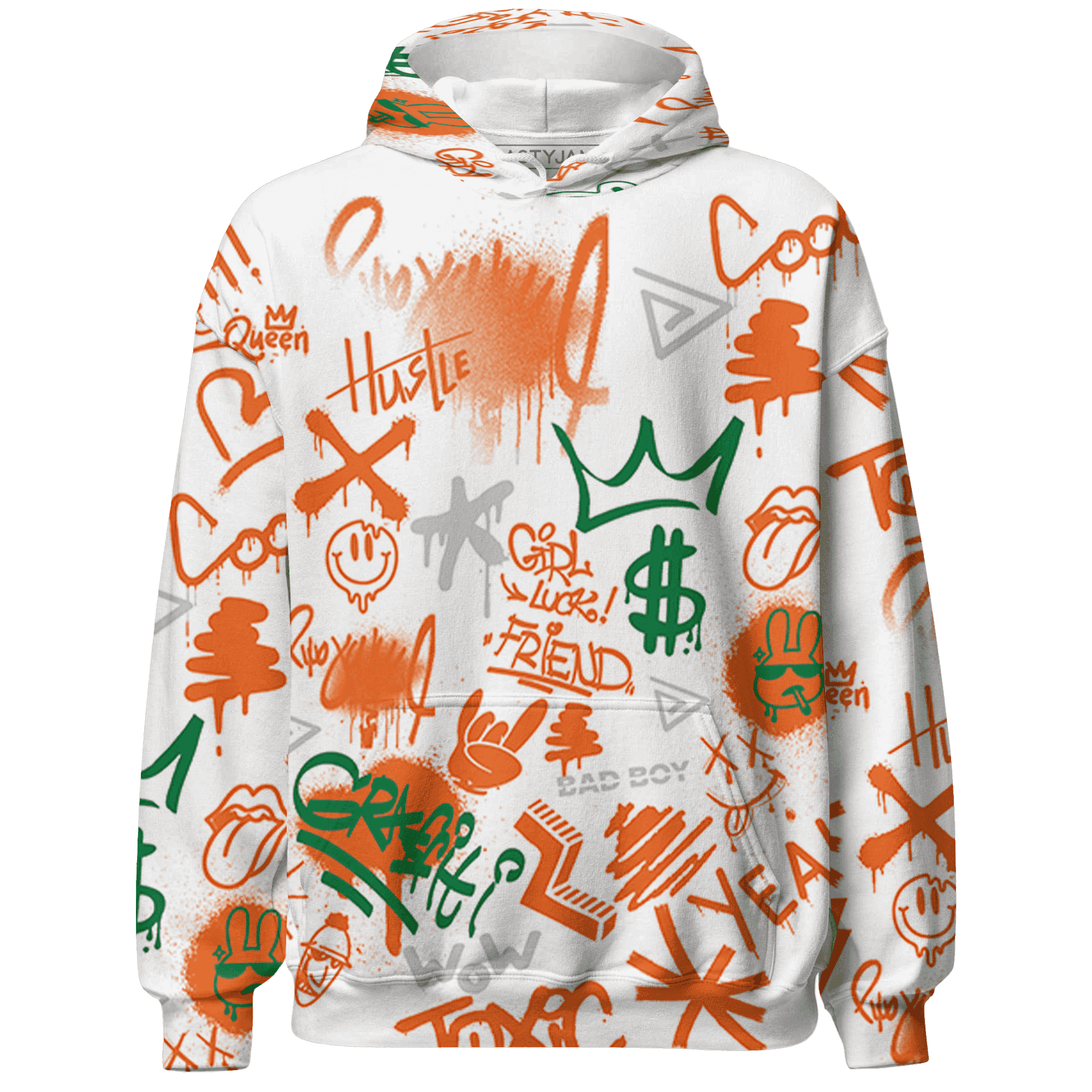 MAM Hurricanes 5s Hoodie Match Graffiti King 3D All-Over Print Doodle Style - NastyJamz