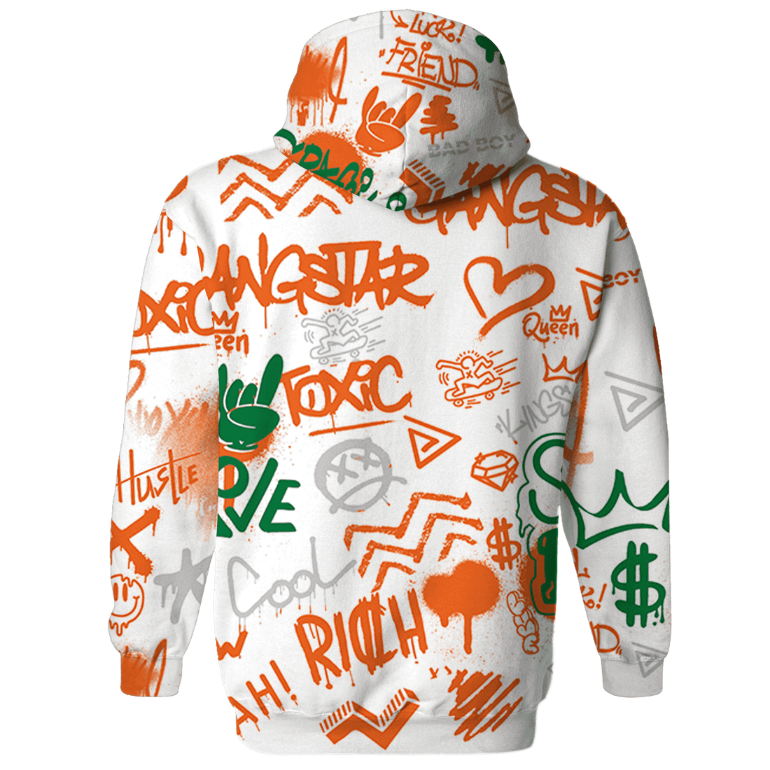 MAM Hurricanes 5s Hoodie Match Graffiti King 3D All-Over Print Doodle Style - NastyJamz