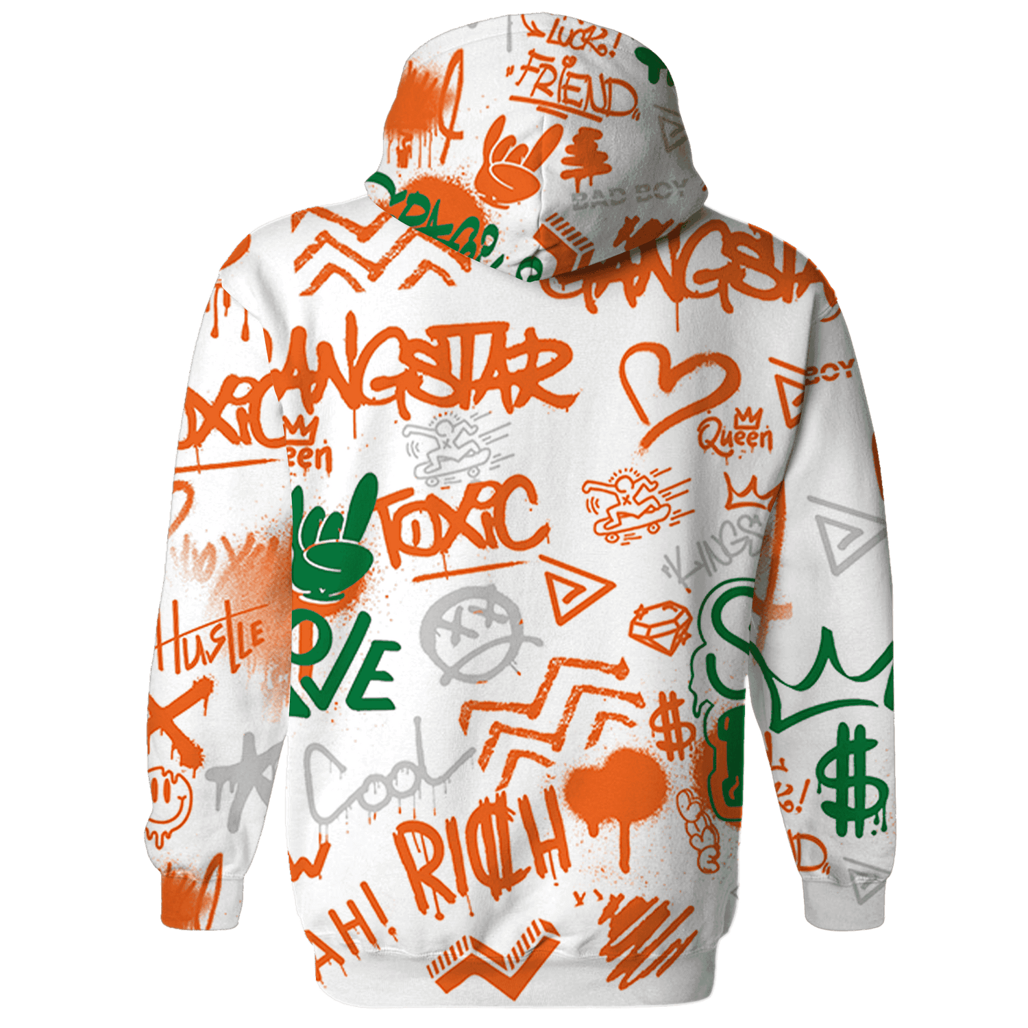 MAM Hurricanes 5s Hoodie Match Graffiti King 3D All-Over Print Doodle Style - NastyJamz