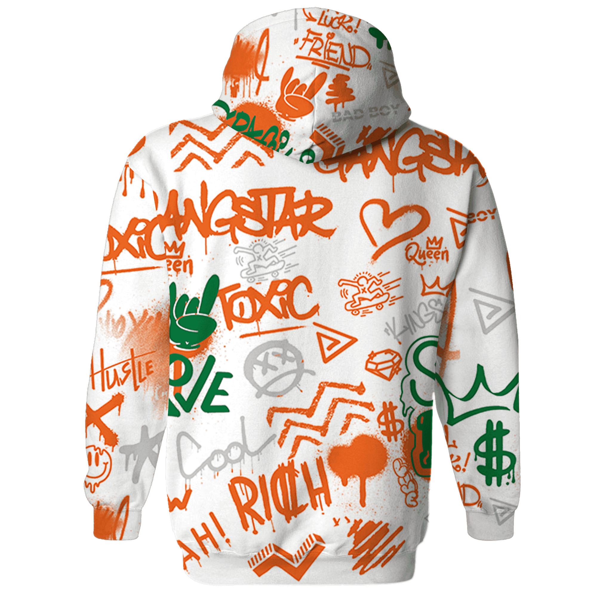 MAM Hurricanes 5s Hoodie Match Graffiti King 3D All-Over Print Doodle Style - NastyJamz