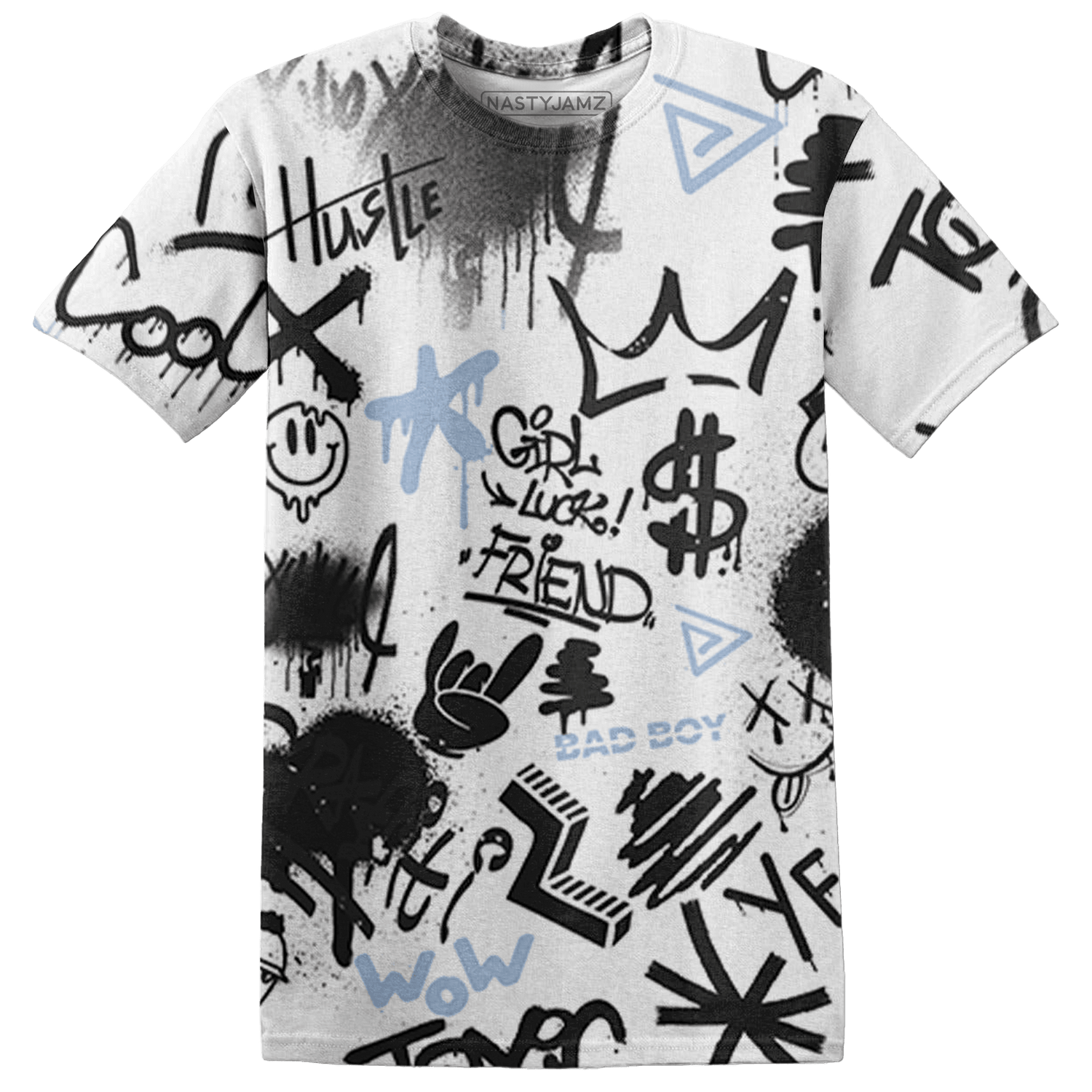 Reverse Oreo 6s T Shirt Match Graffiti King 3D All-Over Print Doodle Style - NastyJamz
