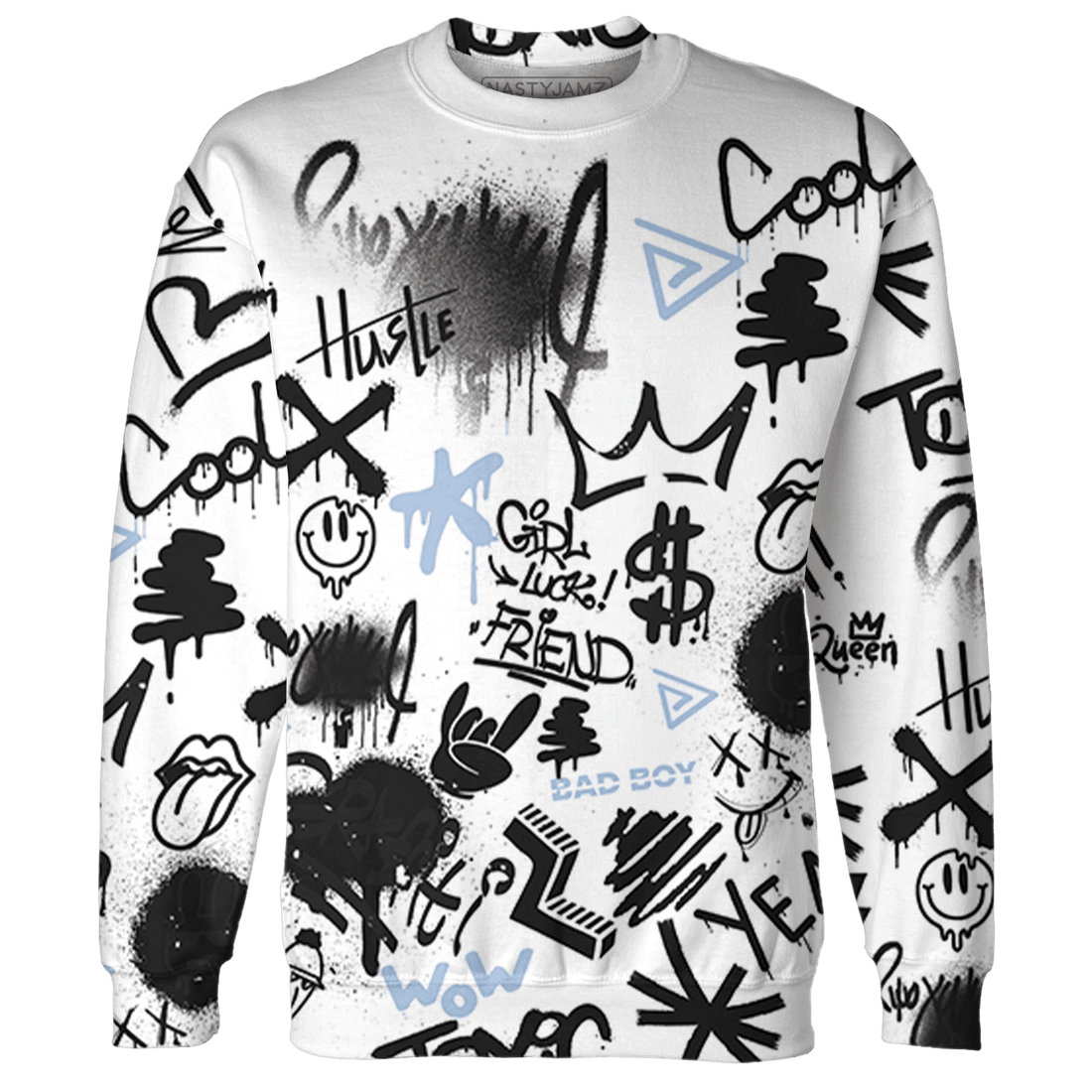 Reverse Oreo 6s Sweatshirt Match Graffiti King 3D All-Over Print Doodle Style - NastyJamz