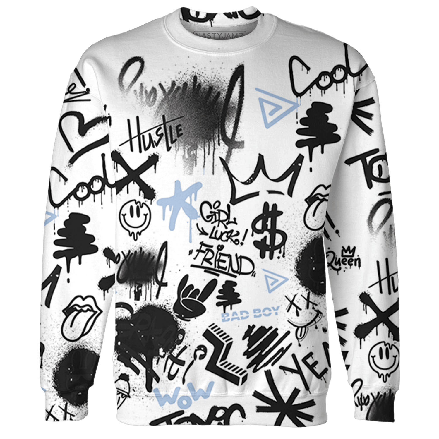 Reverse Oreo 6s Sweatshirt Match Graffiti King 3D All-Over Print Doodle Style - NastyJamz