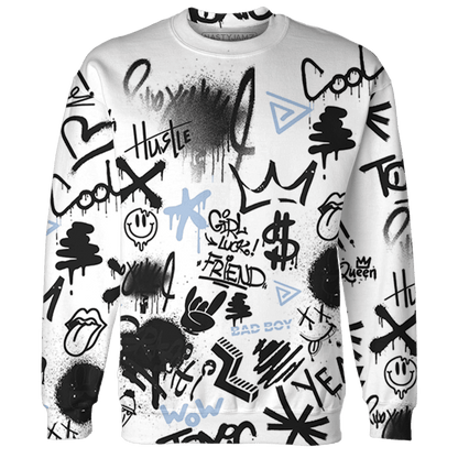 Reverse Oreo 6s Sweatshirt Match Graffiti King 3D All-Over Print Doodle Style - NastyJamz