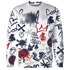 White-Navy-6s-Sweatshirt-Match-Graffiti-King-3D-Doodle-Style