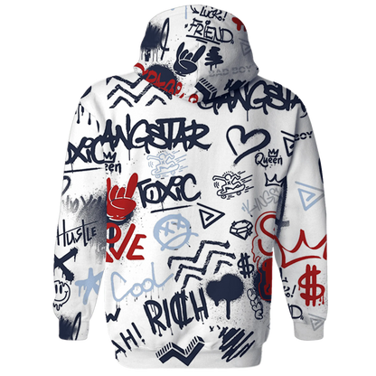 White-Navy-6s-Hoodie-Match-Graffiti-King-3D-Doodle-Style