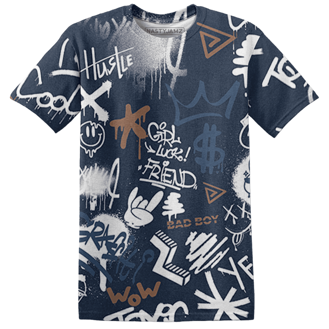 AM 1 86 Jackie RBS T Shirt Match Graffiti King 3D All-Over Print Doodle Style - NastyJamz