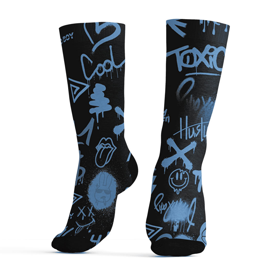 AM-Plus-Black-Univercitii-Blue-Socks-Match-Graffiti-King-3D-Doodle-Style