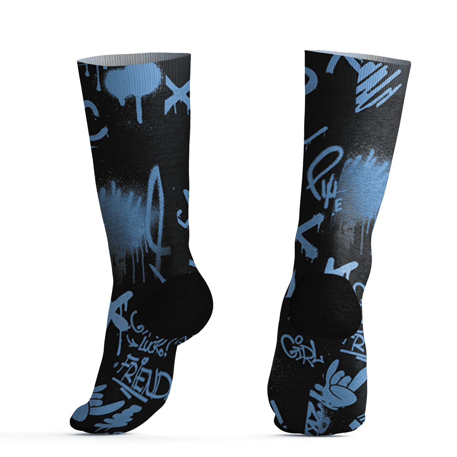 AM-Plus-Black-Univercitii-Blue-Socks-Match-Graffiti-King-3D-Doodle-Style