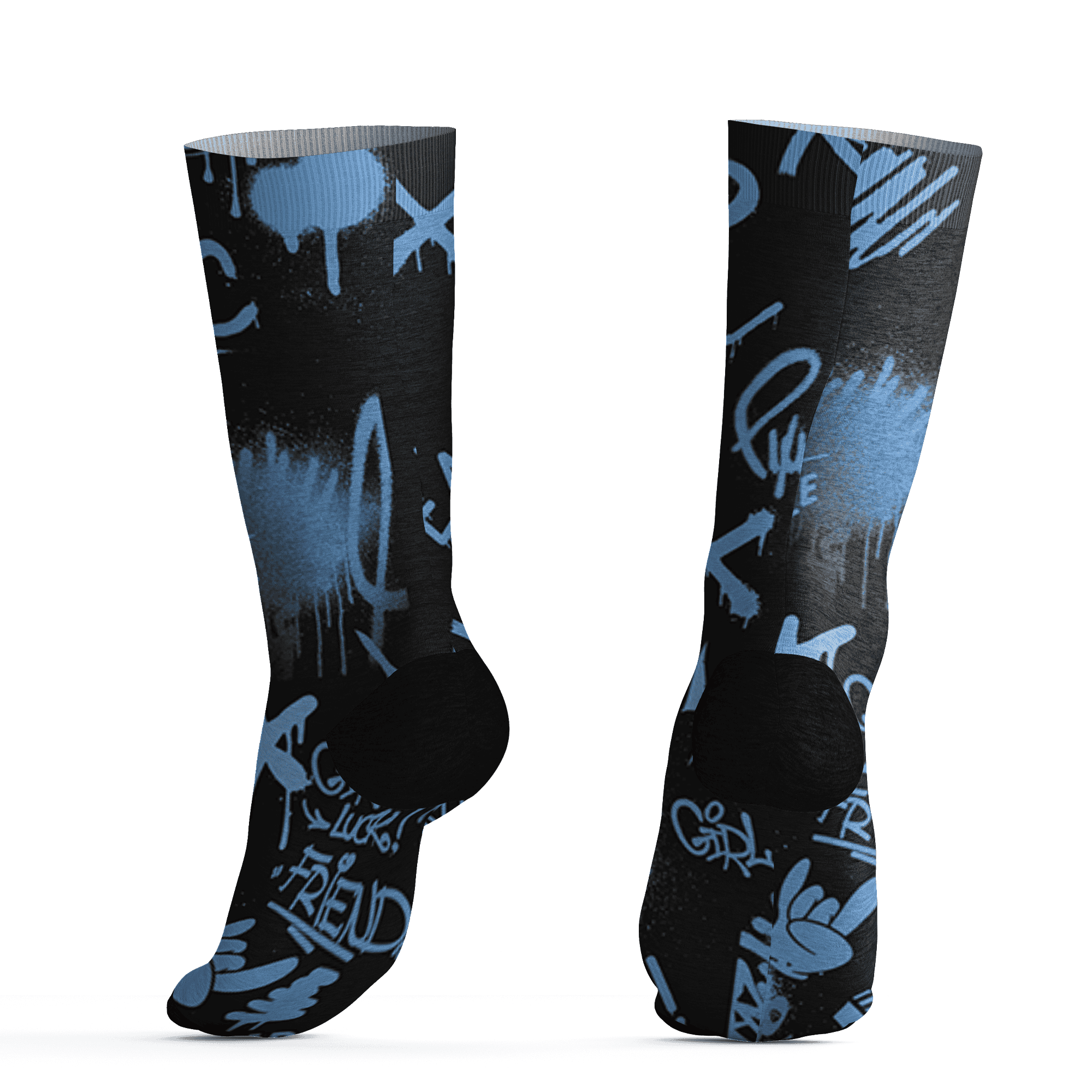 AM-Plus-Black-Univercitii-Blue-Socks-Match-Graffiti-King-3D-Doodle-Style