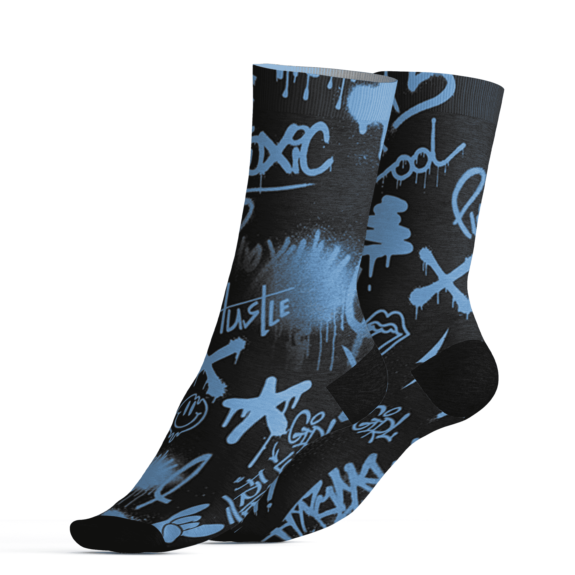 AM-Plus-Black-Univercitii-Blue-Socks-Match-Graffiti-King-3D-Doodle-Style