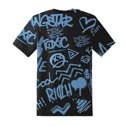 AM-Plus-Black-Univercitii-Blue-T-Shirt-Match-Graffiti-King-3D-Doodle-Style