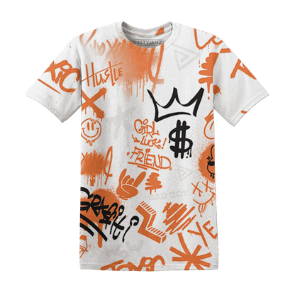 AM-TW-White-Orange-T-Shirt-Match-Graffiti-King-3D-Doodle-Style