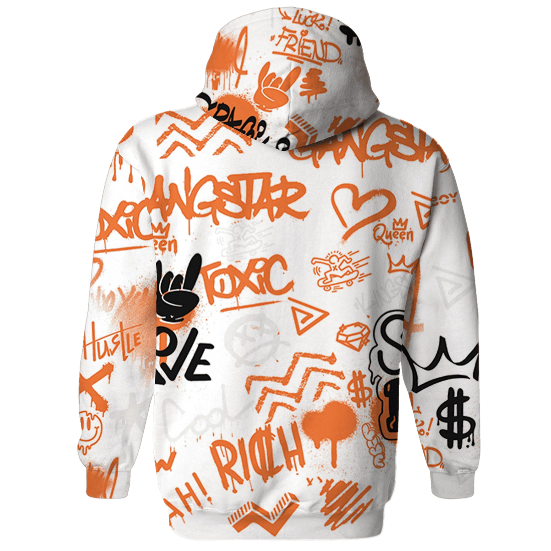AM-TW-White-Orange-Hoodie-Match-Graffiti-King-3D-Doodle-Style