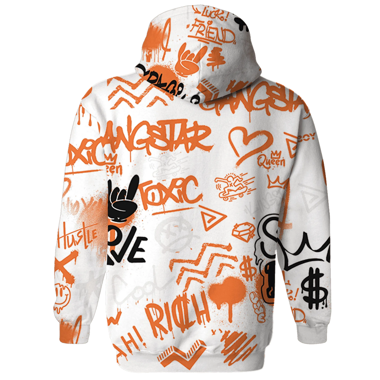 AM-TW-White-Orange-Hoodie-Match-Graffiti-King-3D-Doodle-Style