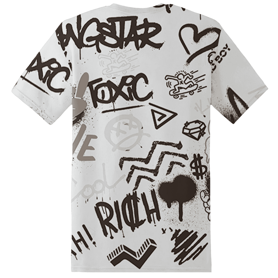 Dunk Low Baroque Brown T Shirt Match Graffiti King 3D All-Over Print Doodle Style - NastyJamz