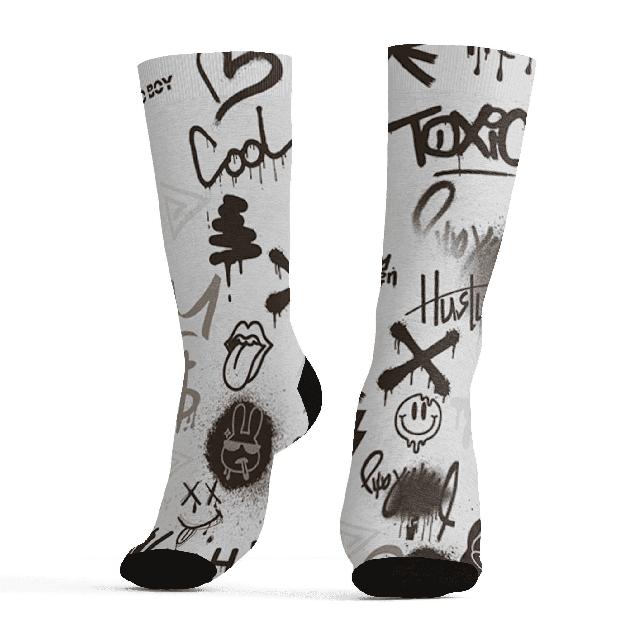 Dunk Low Baroque Brown Socks Match Graffiti King 3D All-Over Print Doodle Style - NastyJamz
