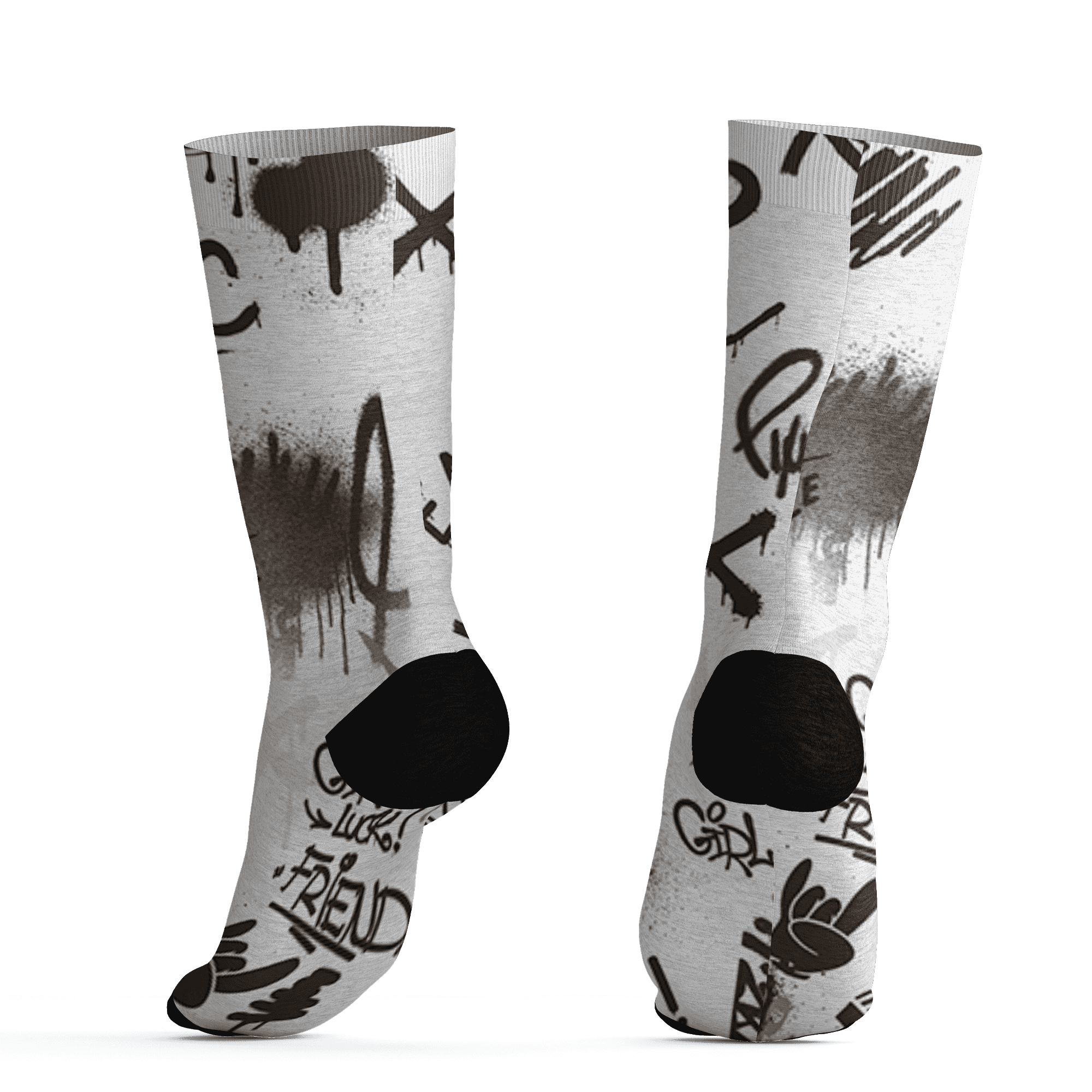 Dunk Low Baroque Brown Socks Match Graffiti King 3D All-Over Print Doodle Style - NastyJamz