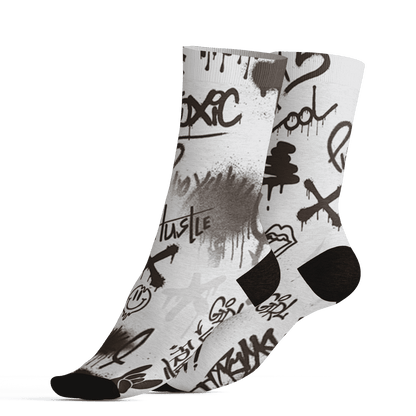 Dunk Low Baroque Brown Socks Match Graffiti King 3D All-Over Print Doodle Style - NastyJamz