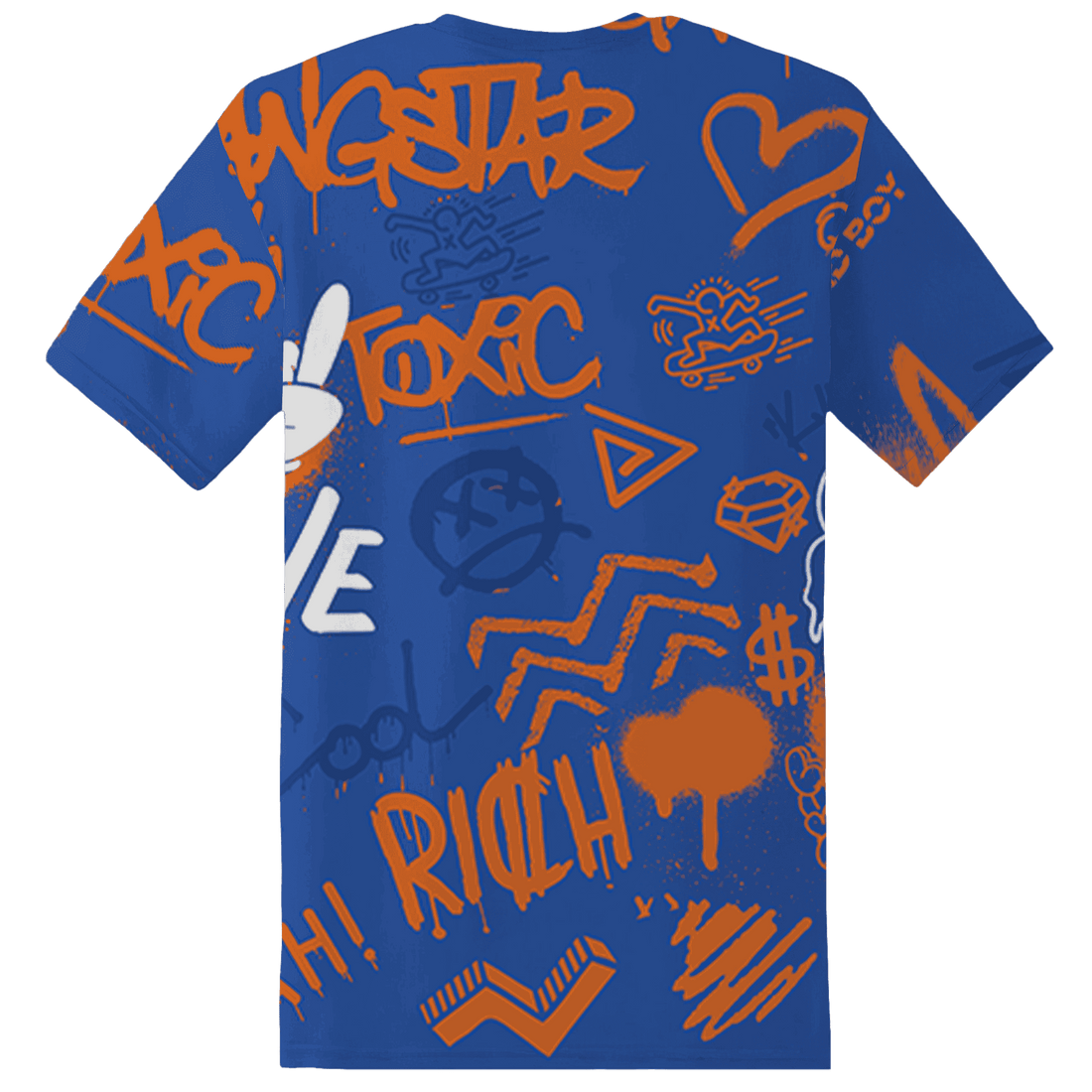 Dunk Low Knicks T Shirt Match Graffiti King 3D All-Over Print Doodle Style - NastyJamz