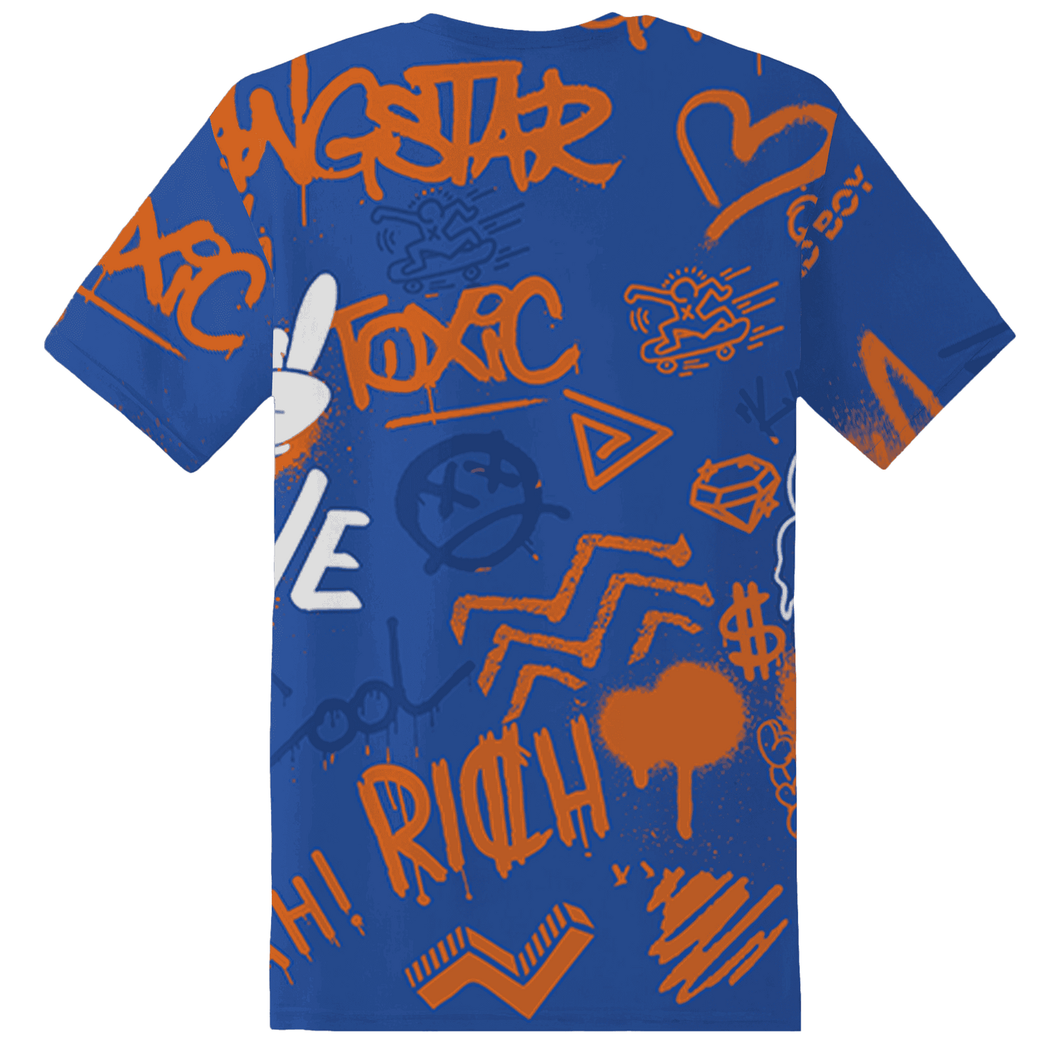 Dunk Low Knicks T Shirt Match Graffiti King 3D All-Over Print Doodle Style - NastyJamz