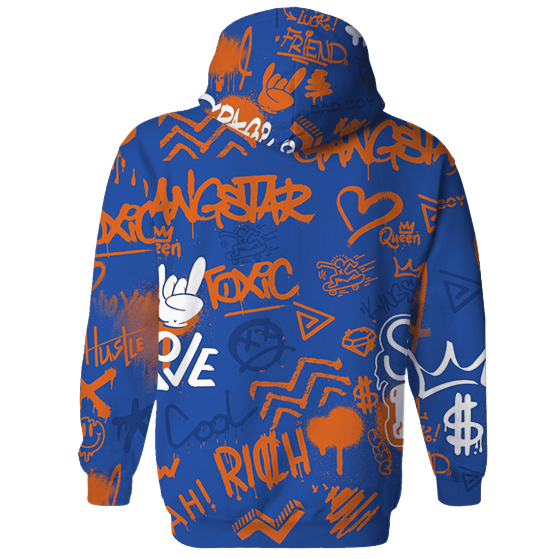 Dunk Low Knicks Hoodie Match Graffiti King 3D All-Over Print Doodle Style - NastyJamz